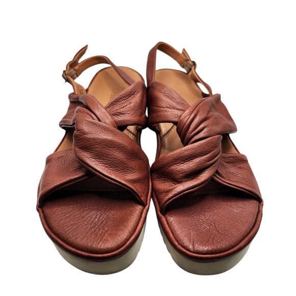 L'Amour Des Pieds Amiens Sandals Brandy Lamba Size 8.5 M Womens Brown - Picture 5 of 5